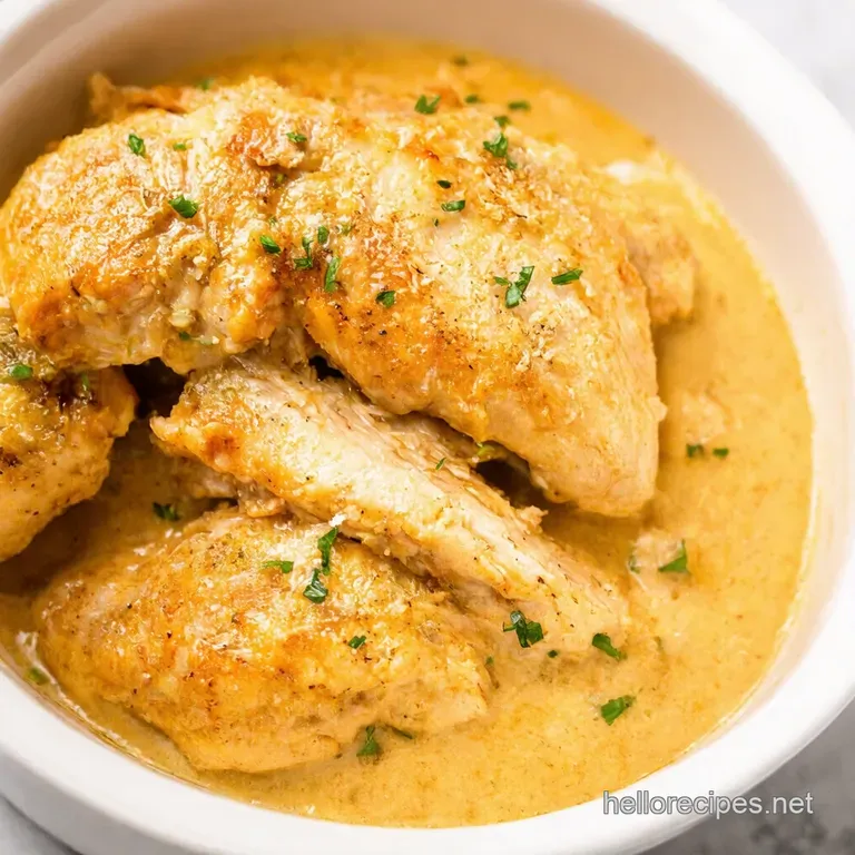 Crockpot Creamy Garlic Parmesan Chicken Effortless Elegance