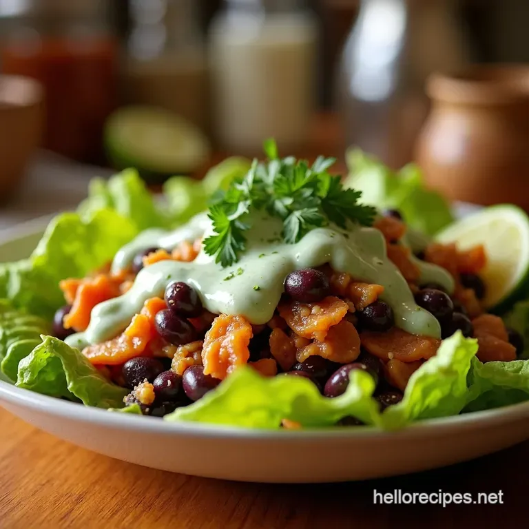 The Ultimate Crunch Time Taco Salad with Homemade CilantroLime Ranch presentation