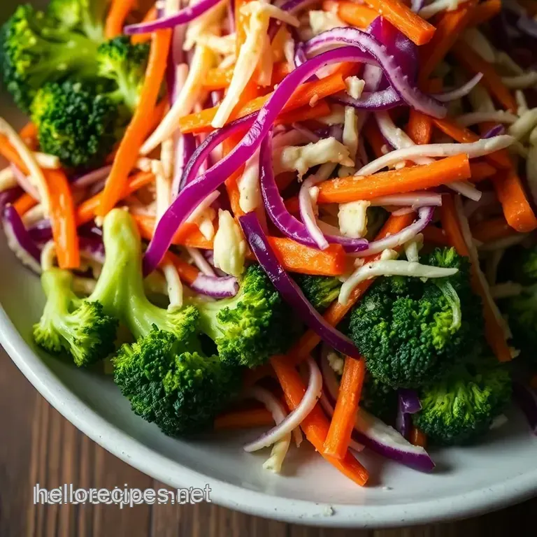 Crunchy Broccoli Slaw: A Vibrant Twist on Classic Coleslaw presentation