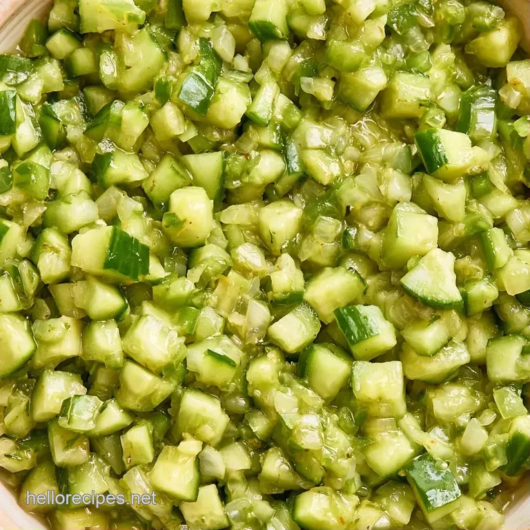 A small white bowl of diced green and white vegetables on a rustic wooden table with a silver spoon beside it.