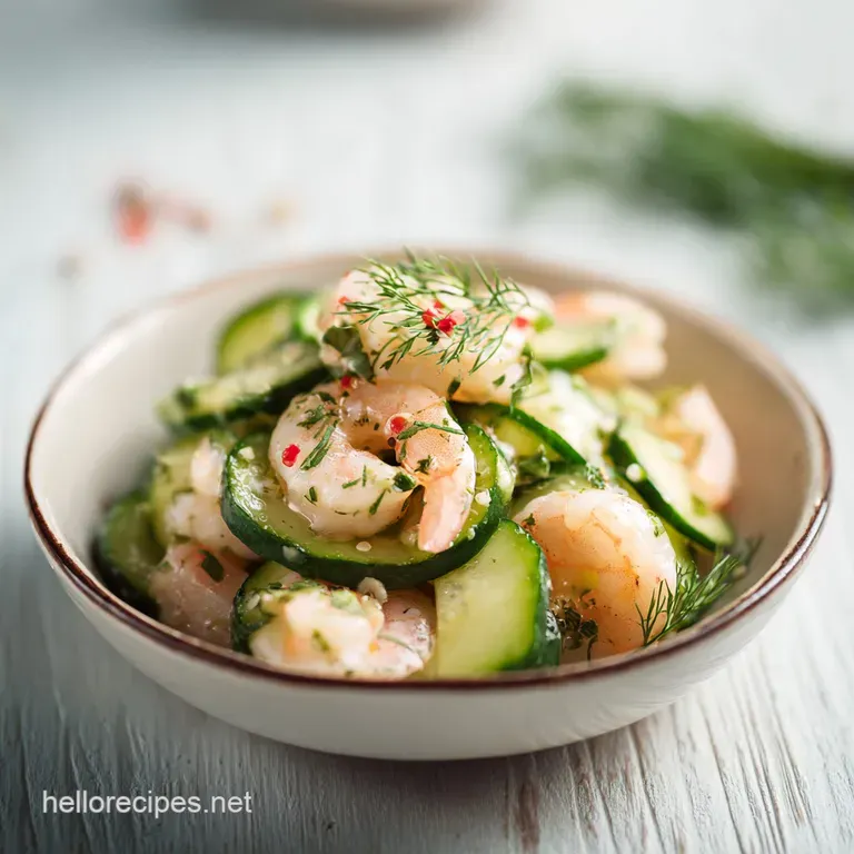 Cucumber Shrimp Salad With Lime Dressing