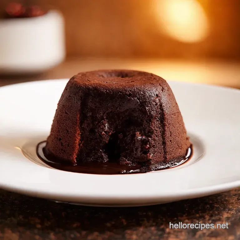 Decadent Chocolate Lava Puddings presentation