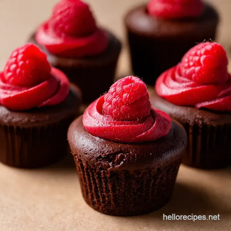 Decadent Dark Chocolate Dessert Cups with Raspberry Swirl