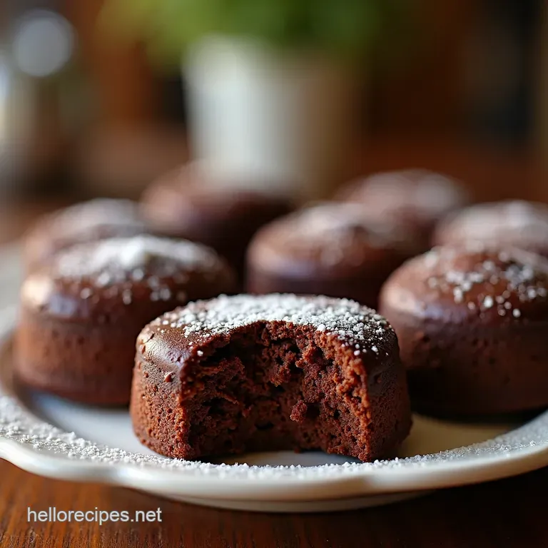 Decadent Dark Chocolate Financiers presentation
