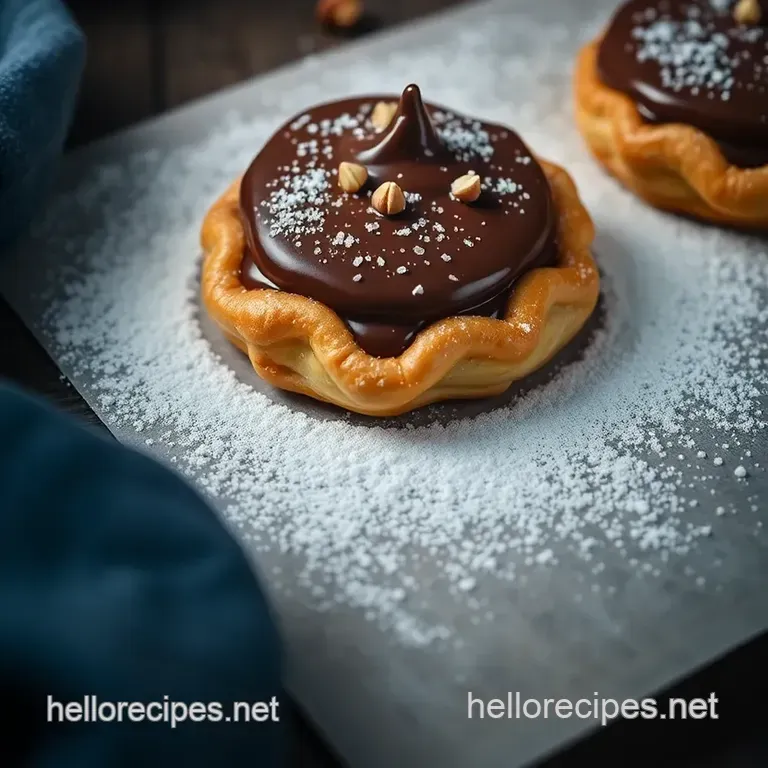 Decadent Nutella Puff Pastry Puffs presentation