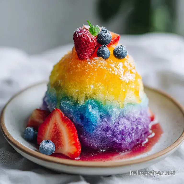 Disney Rainbow CandyTopped Slush with Fruit Syrup