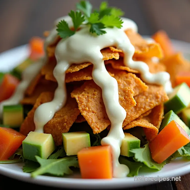 The Ultimate Crunch Deconstructed Doritos Taco Salad with Zesty Ranch Dressing
