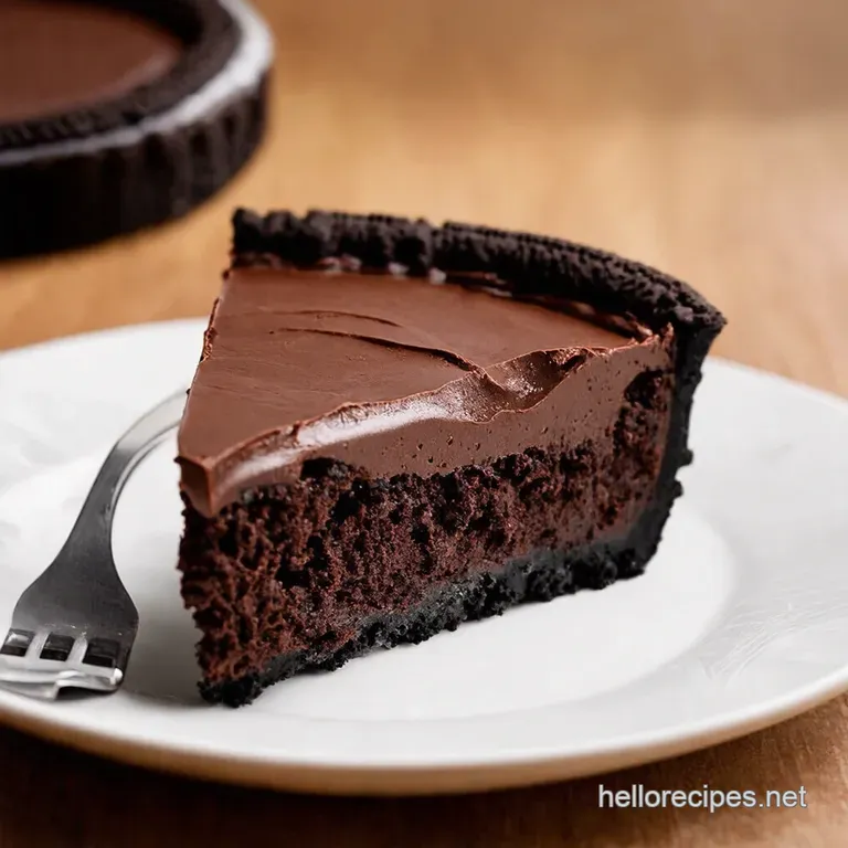 Doublestuffed Oreo Chocolate Dream Pie presentation