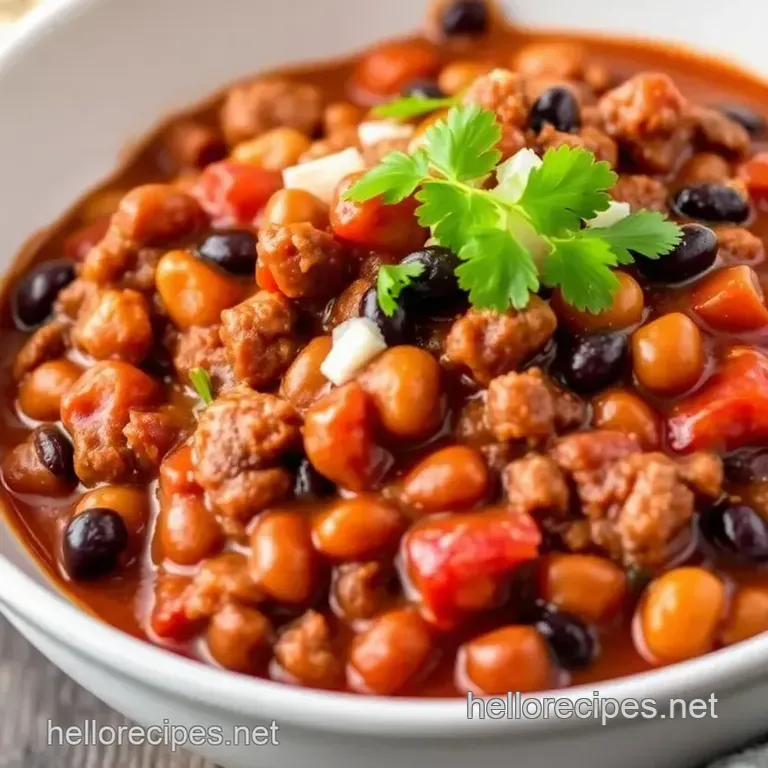 Easy Beef Chili: A Hearty and Flavorful Delight presentation