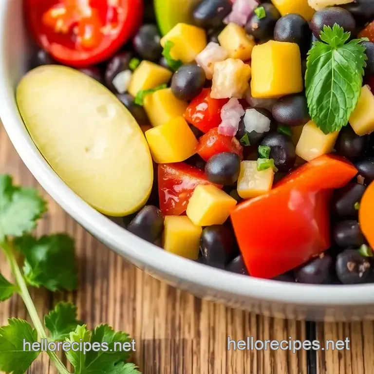 Easy Black Bean Salad - Fresh & Zesty Delight presentation