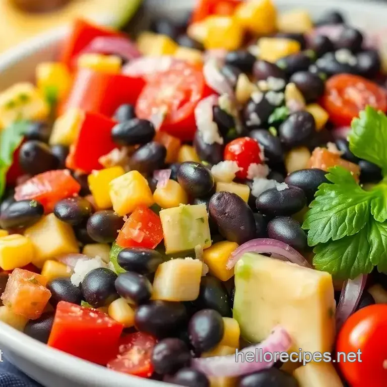 Easy Black Bean Salad - Fresh & Zesty Delight