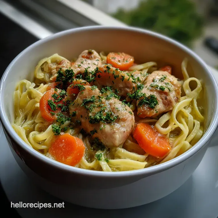 Easy Chicken and Noodles: Velvety Stovetop Comfort presentation