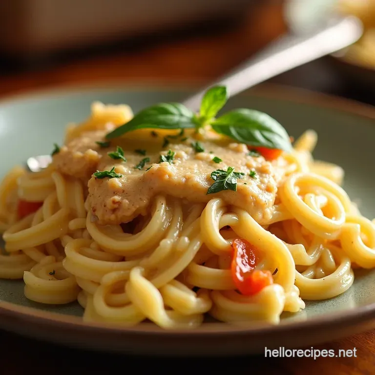 Easy Chicken Tetrazzini presentation