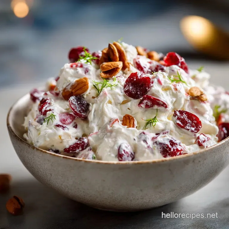 Cranberry Fluff Salad: Tart Sweet Easy and Perfect for Thanksgiving presentation