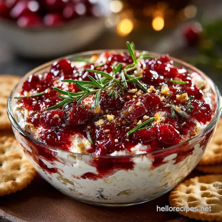 Cranberry Jalapeno Cream Cheese Dip Recipe: Sweet Spicy and So Easy! presentation
