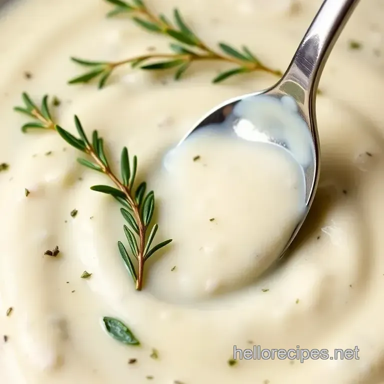 Creamy Garlic & Herb Delight: Easy Cream Sauce for Every Dish presentation