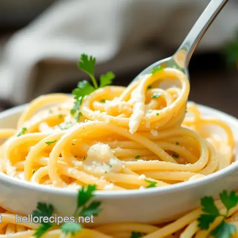 Easy Creamy Pasta with Garlic & Cheese