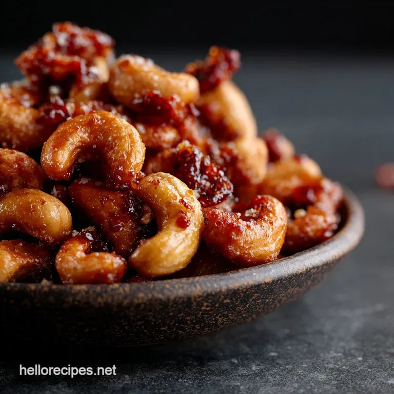 Candied Cashews Crunchy Stickysweet Homemade Snack Mix presentation