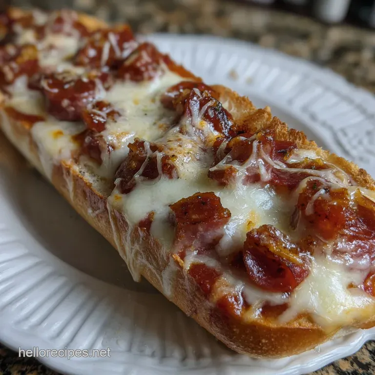 The Ultimate Easy French Baguette Pizza presentation