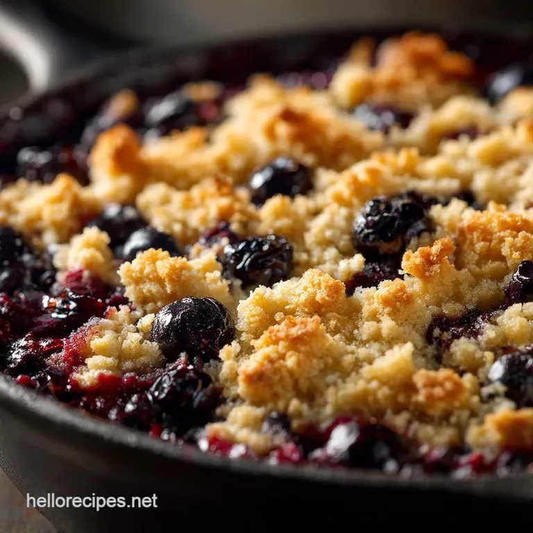 Gluten Free Blueberry Dump Cake the Effortless Crumble Dessert presentation
