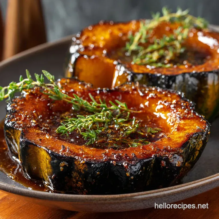 MapleRoasted Acorn Squash The Autumn Classic with Sticky Maple and Thyme
