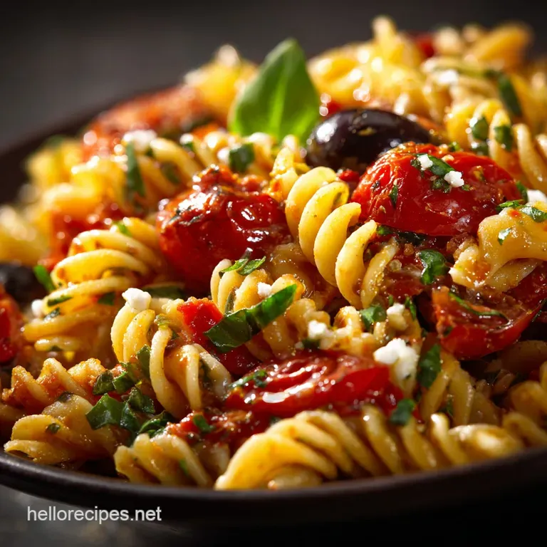 Mediterranean Antipasti Pasta Salad with Red Wine Vinaigrette