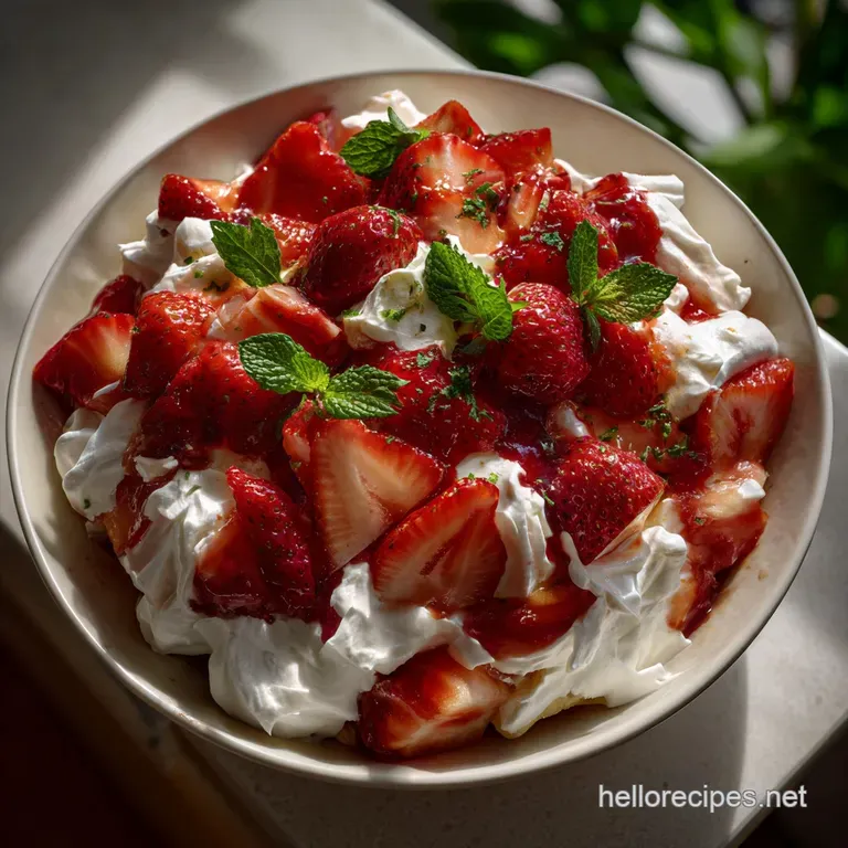 Easy No Bake Strawberry Eton Mess Dessert