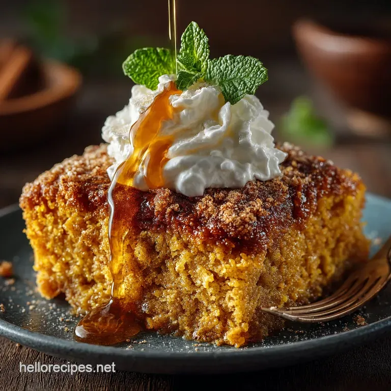The Ultimate EasyPeasy Pumpkin Dump Cake A Hug in a Baking Dish presentation