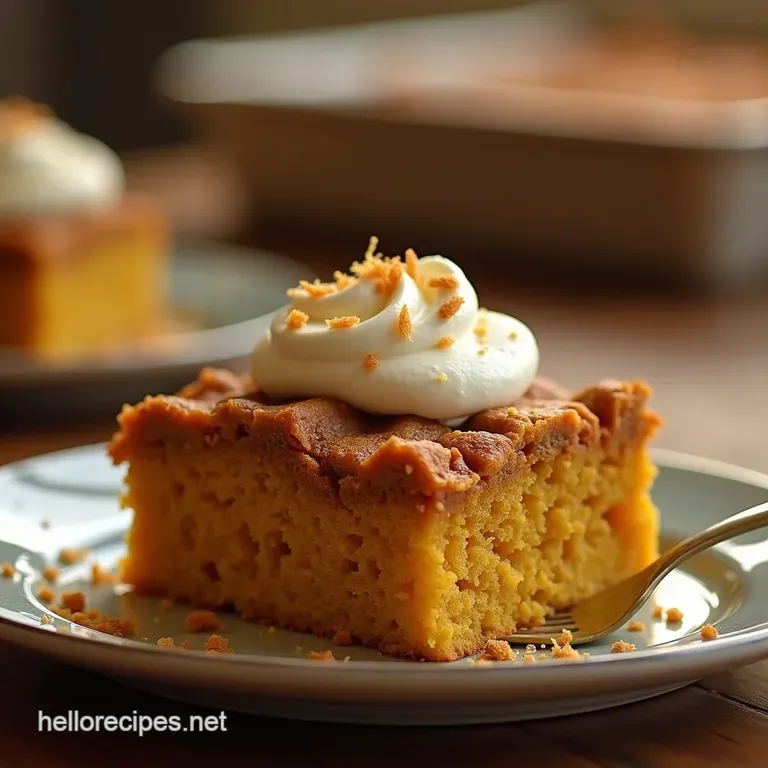 The Ultimate Effortless Autumn Delight Nofuss Fall Favorite Pumpkin Dump Cake presentation