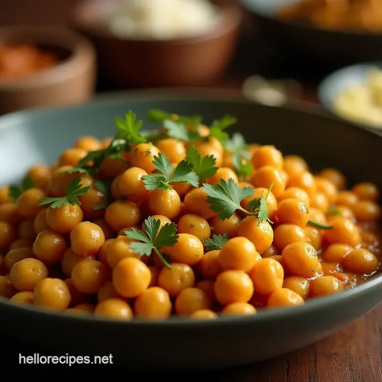 The Golden Tarka Restaurantquality Chickpea Curry Chana Masala Made Easy presentation