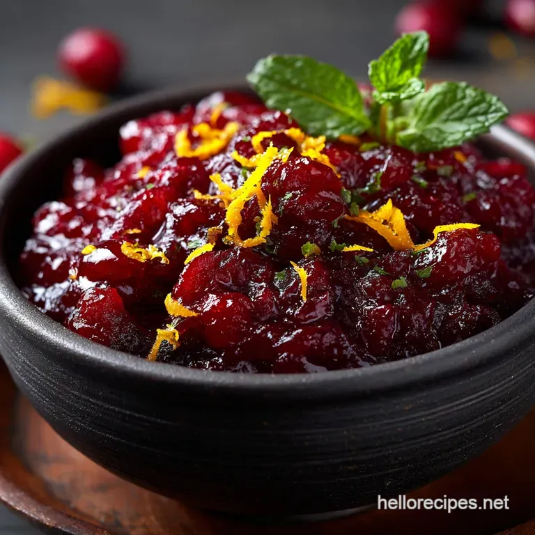 Cranberry Sauce: the Best Ever Spiced Recipe with Fresh Orange Zest presentation