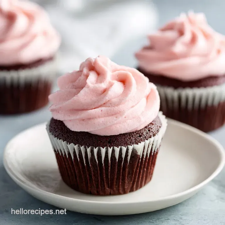 Easy Valentines Day Cupcake Recipe with Strawberry Frosting