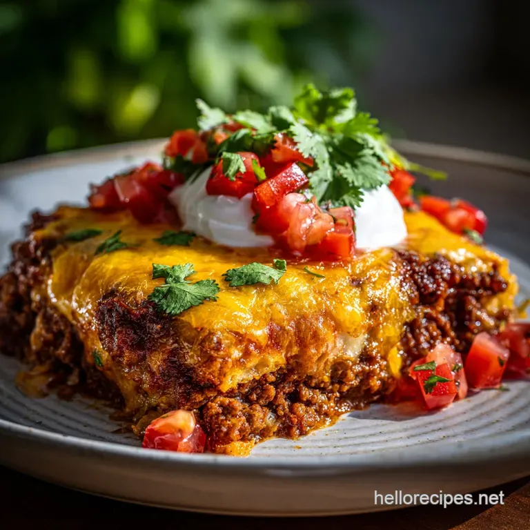Easy Taco Casserole Recipe: Ground Beef Bake