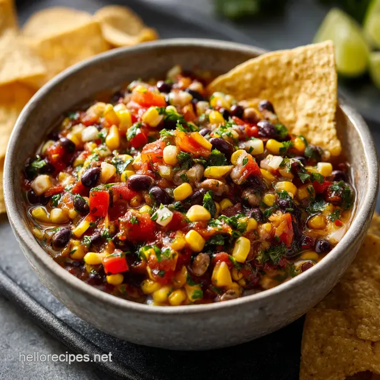 Cowboy Caviar Zesty NoCook Dip with the Ultimate Dressing