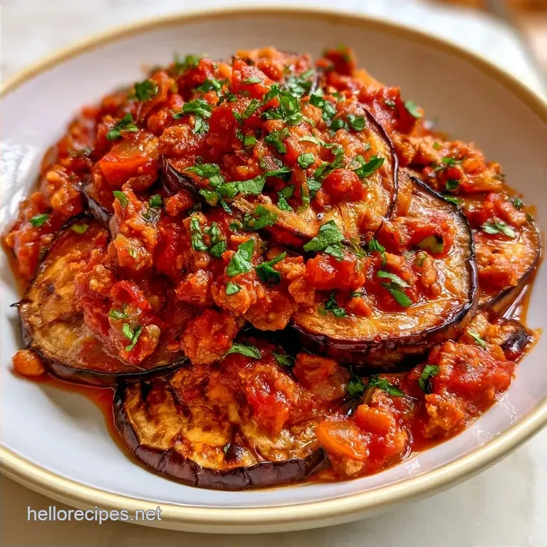 Baked Eggplant Meat Sauce