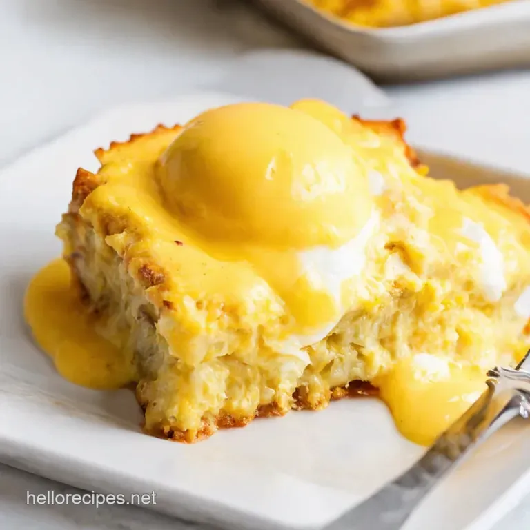 Easy Flavorful Eggs Benedict Casserole Lazy Weekend Brunch