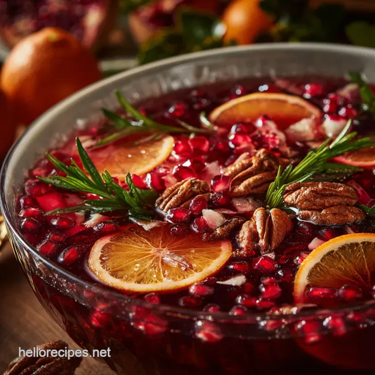 Festive Christmas Punch: Easy Yuletide Sparkler for a Crowd presentation