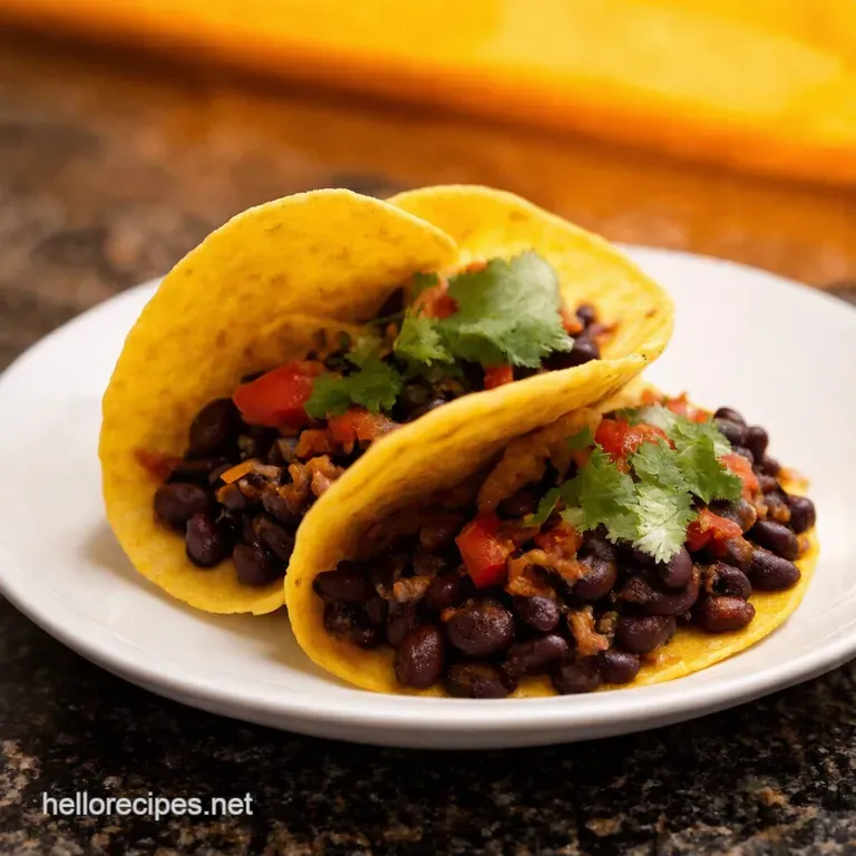 Fiesta Black Bean Tacos a Flavorpacked Delight presentation