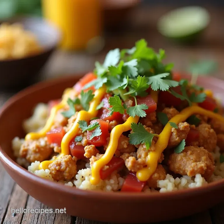 Fiesta Chicken Burrito Bowl Healthy Delicious presentation