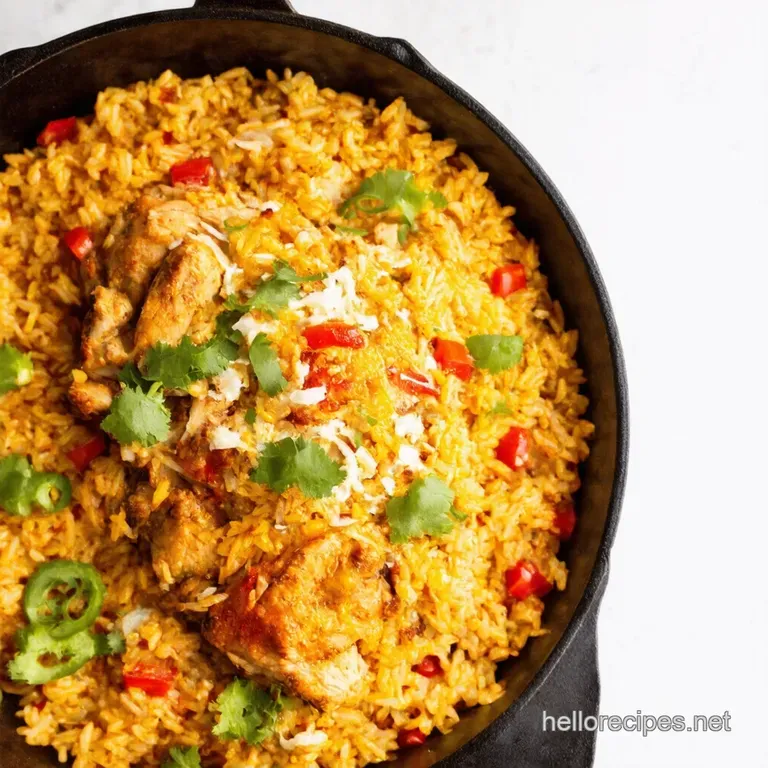 Fiesta Chicken Rice Skillet OnePan Taco Night