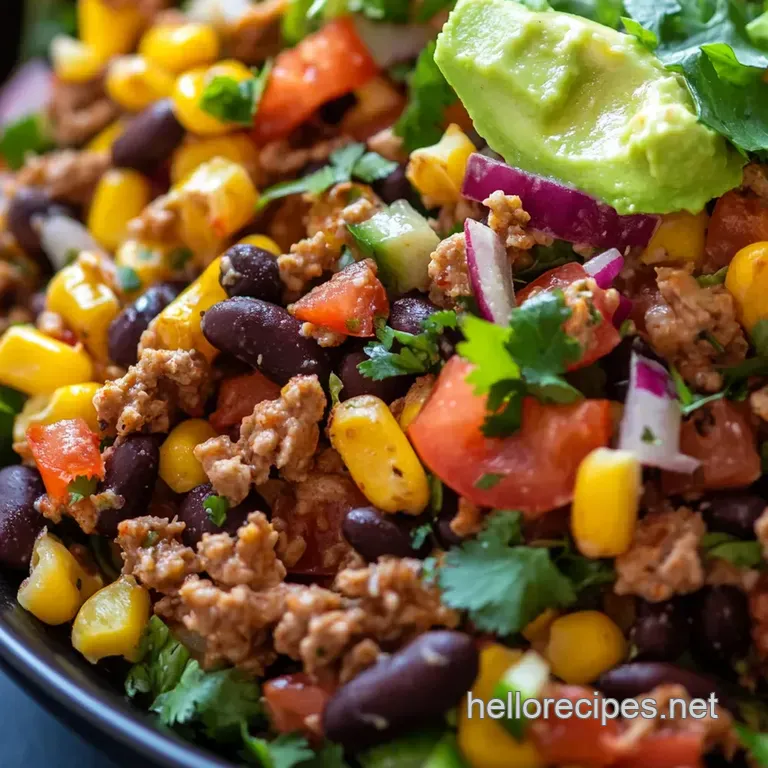 Fiesta in a Bowl: the Ultimate Customizable Taco Salad presentation