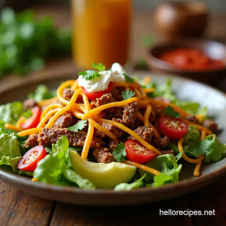 The Ultimate No Fuss Fiesta Taco Salad Ready in Under 30 Minutes presentation