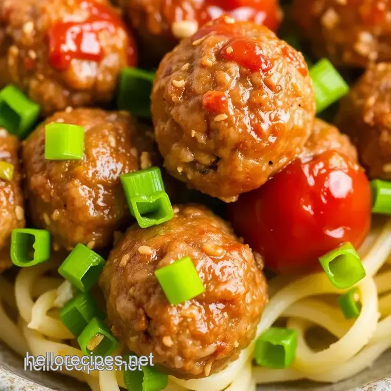 Firecracker Meatballs presentation