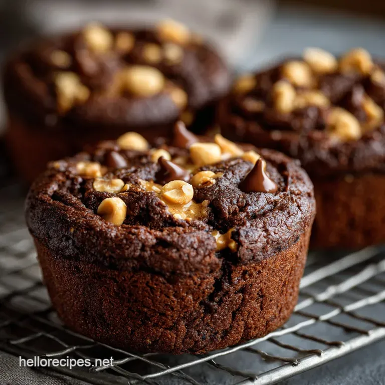 Flourless Chocolate Peanut Butter Muffins Easy 35Minute GlutenFree Recipe