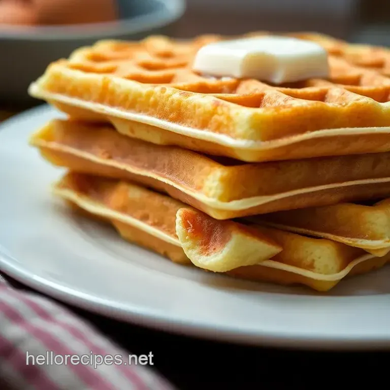 Fluffy Classic Buttermilk Waffles: the Perfect Weekend Treat presentation