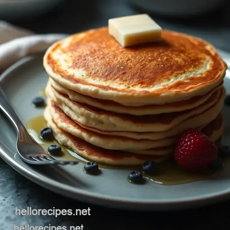 Fluffy Homemade Pancakes presentation