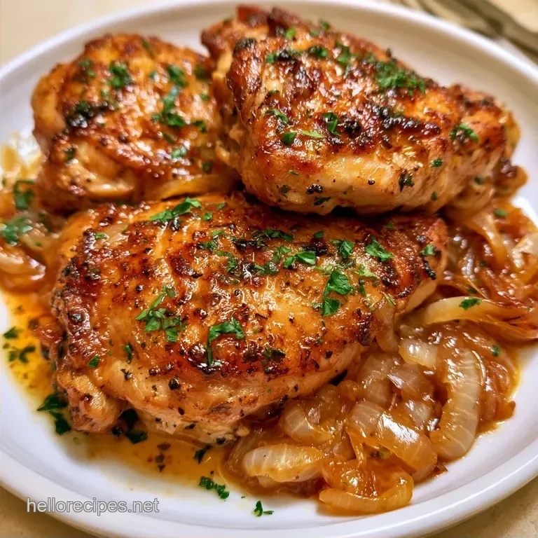 French Onion Chicken Skillet with Gruyère
