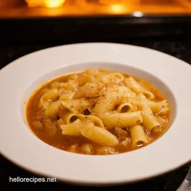 French Onion Soup Pasta a Souper Supper presentation