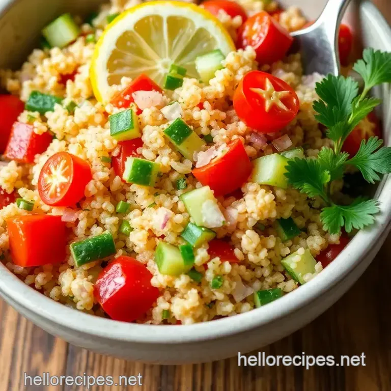 Fresh Quinoa Salad: Zesty Lemon Delight presentation