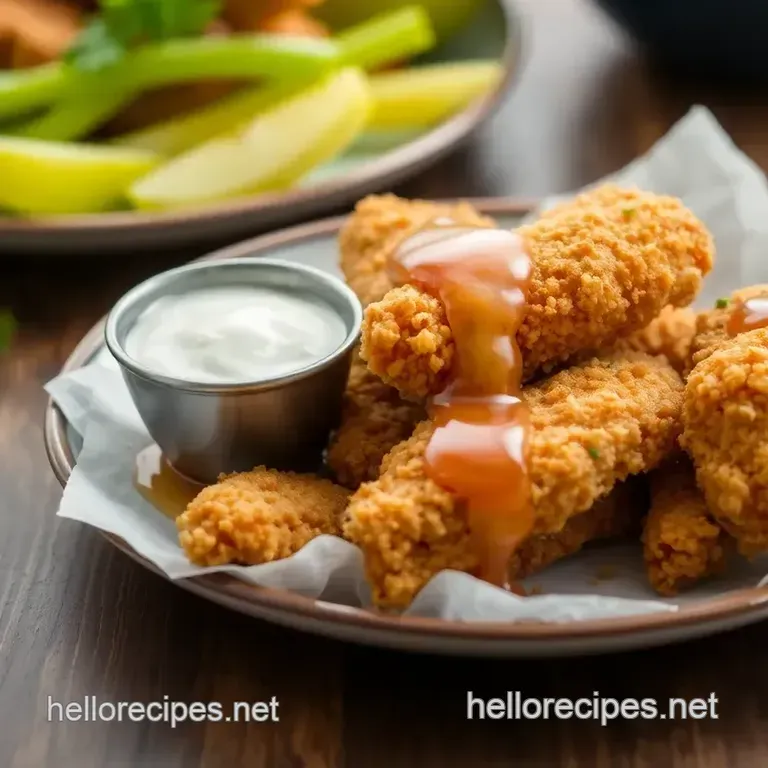 Fried Chicken Tenders with Sweet Apple Glaze presentation